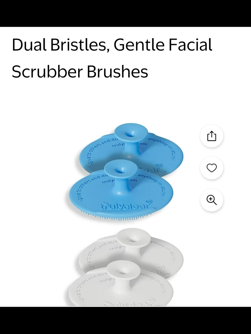 NEW Truly Clear Silicone Face Cleaning Exfoliate Pads White and Blue - Picture 7 of 8